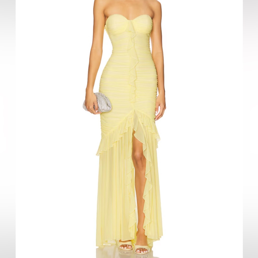 Majorelle Giules Gown in Light Yellow XS